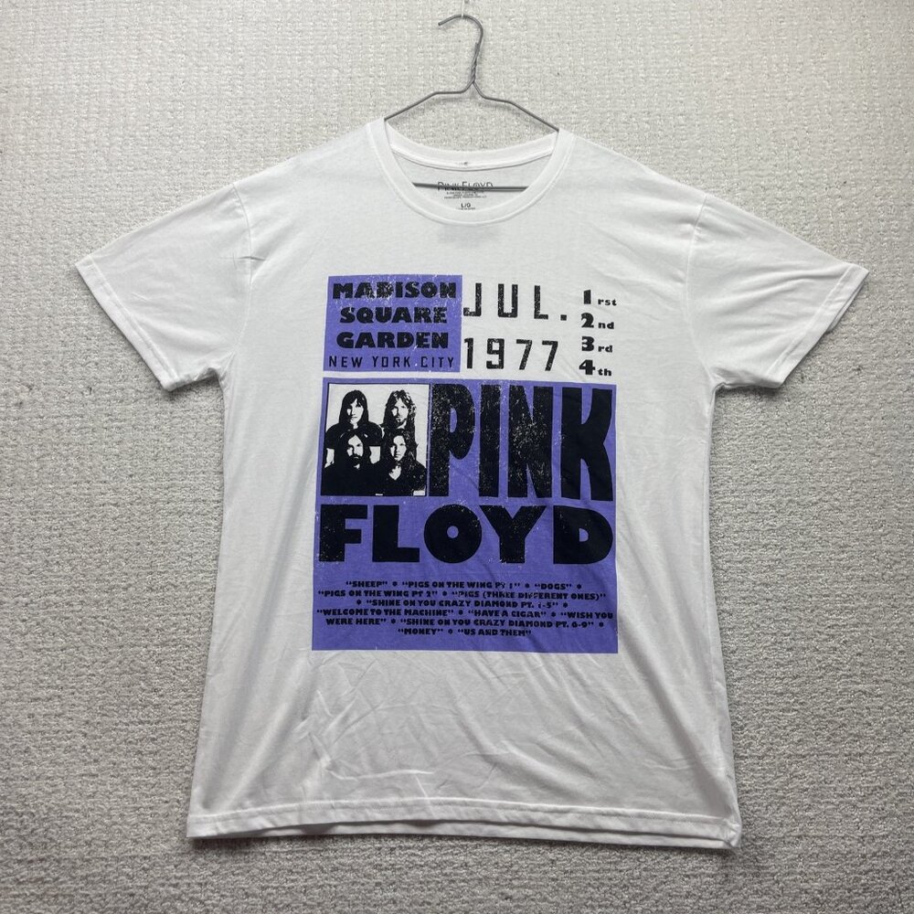 Pink Floyd Retro Graphic Tee Madison Square Garden NYC 1977 Band T-Shirt Sz L
